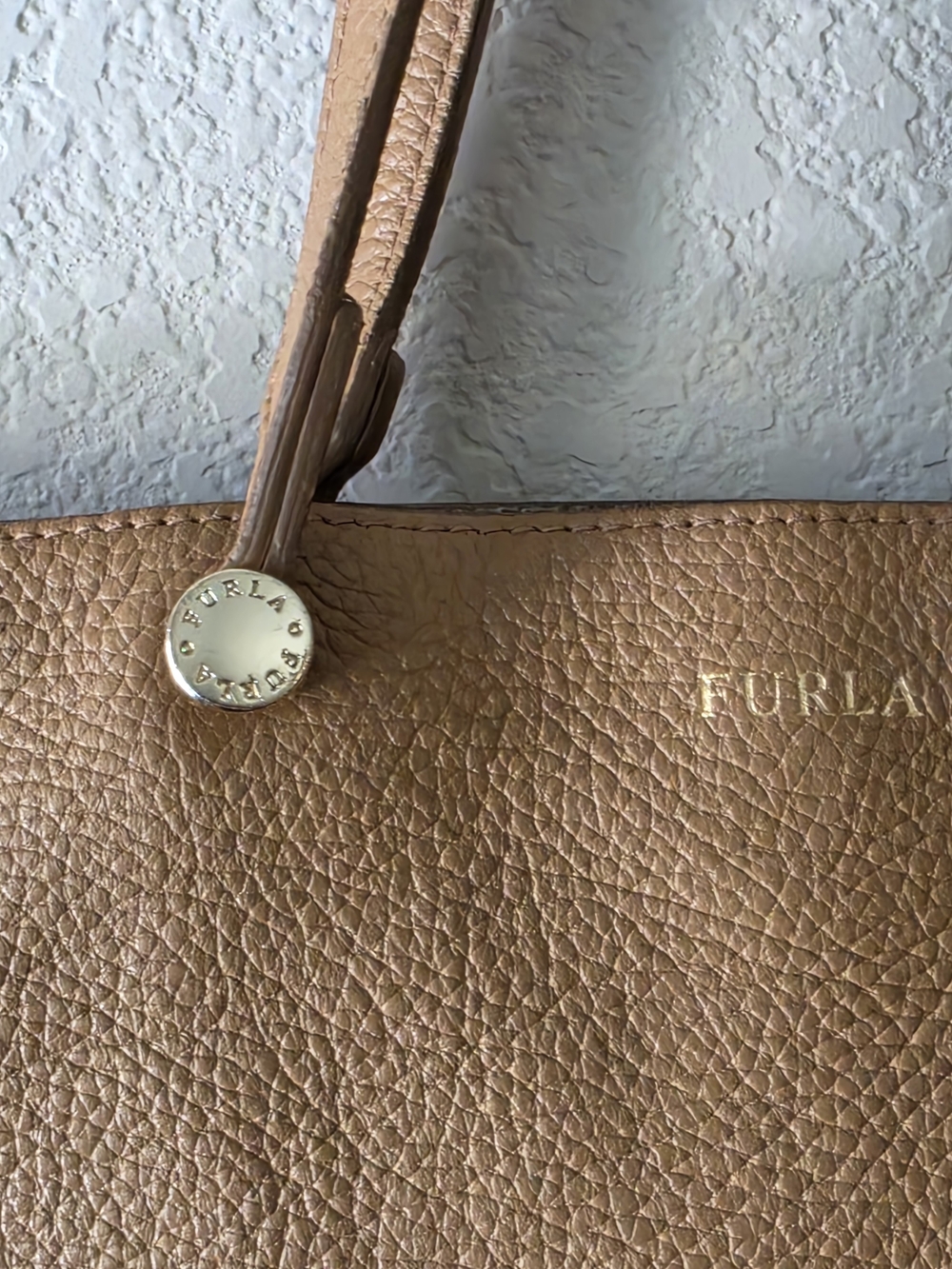 Furla Tan Leather Tote Bag